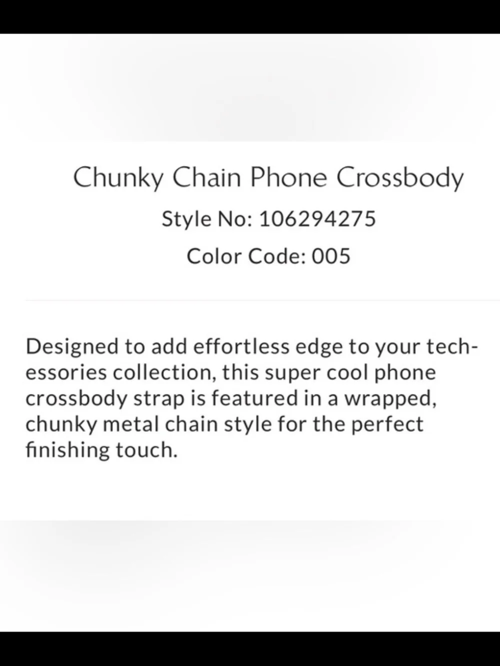 Free People Chunky Chain Phone Crossbody Lanyard